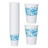 Nippon Dixie Paper Cups, 494ml, Blue, 2 Assorted Designs, Pack of 50, Made In Japan, Condensation-Resistant, Durable, Disposable Cold Cups, LOHAS, Not