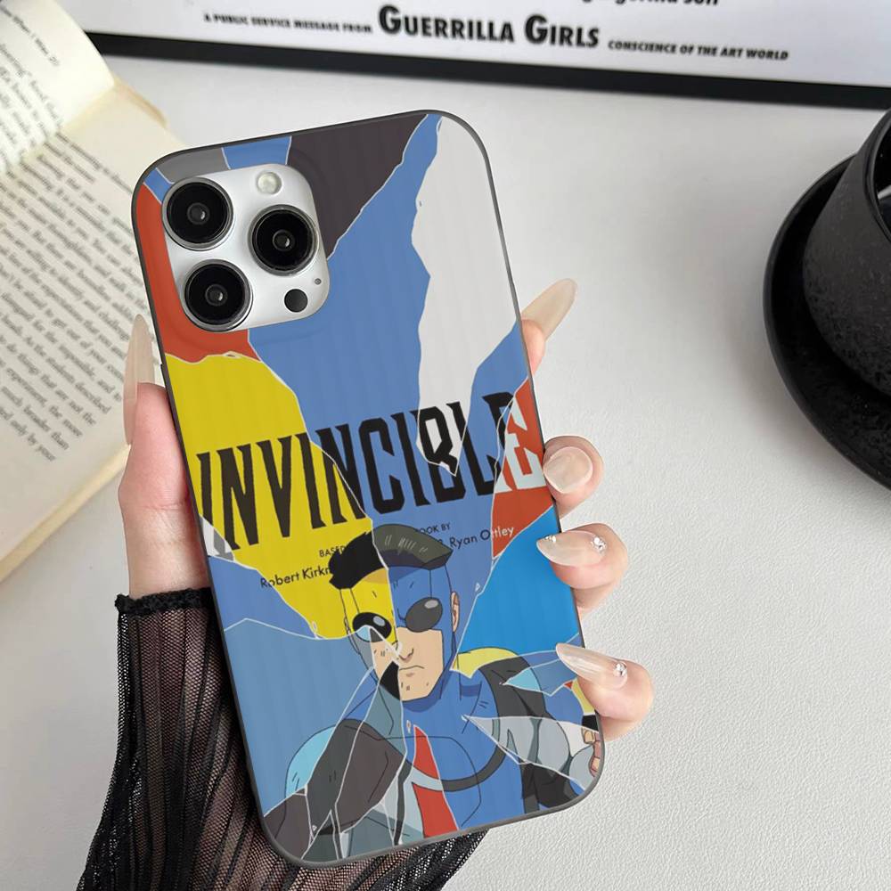 Популярная серия супергероев I-Invincible Мягкий гофрированный чехол для телефона для iPhone 11 12 13 14 15 16 17 Pro Max Plus Pro