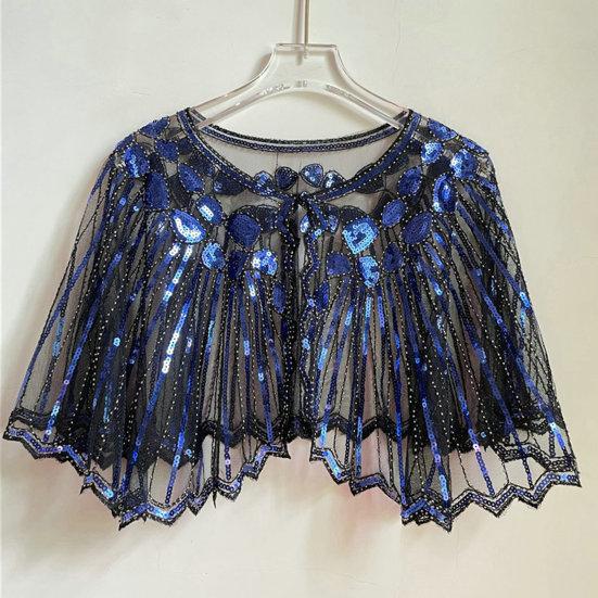 Женская шаль с блестками, прозрачная сетка, симметричное платье с круглым вырезом, тонкая женская шаль для свиданий и покупок, женская шаль