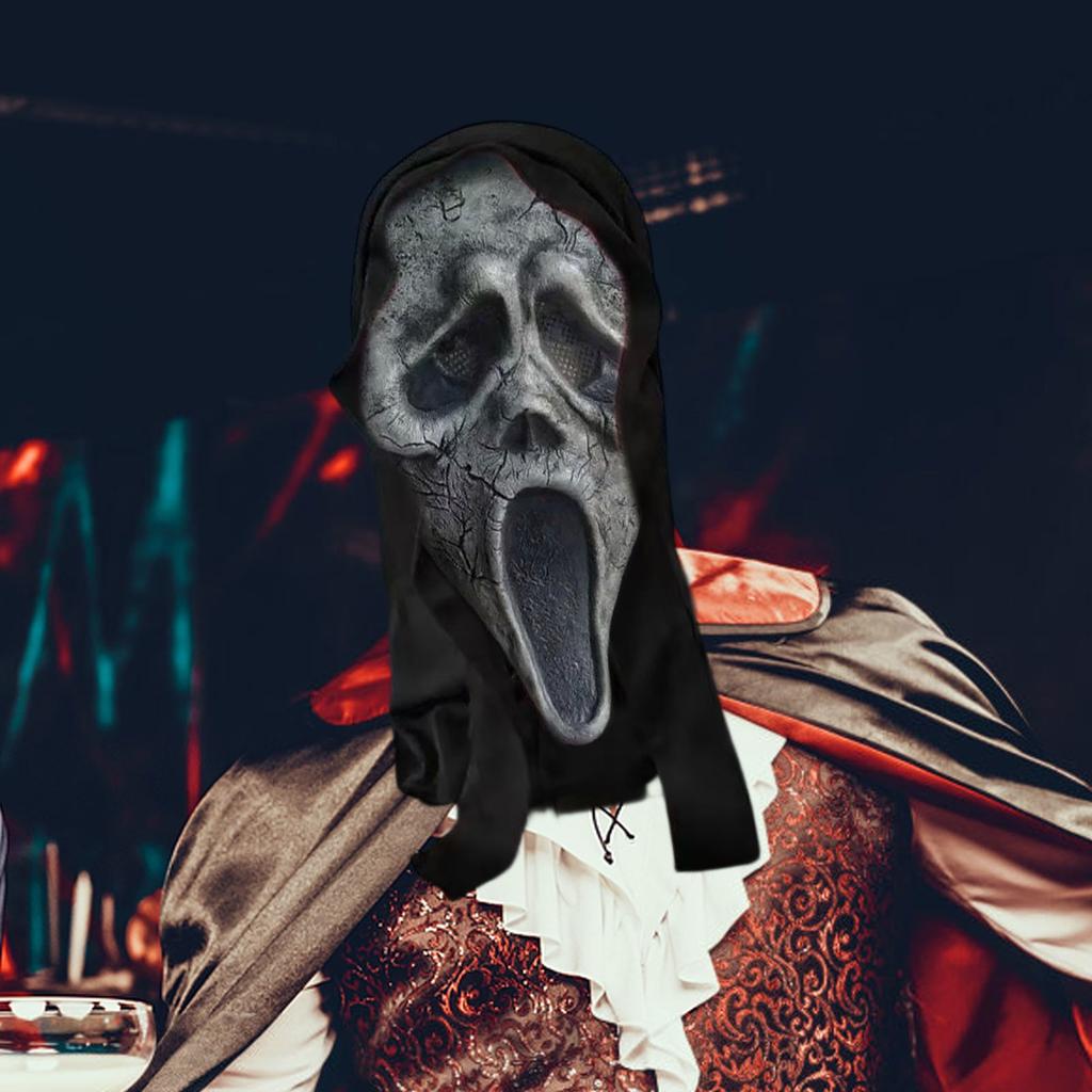 Латексная маска на голову для вечеринки, танцев, ролевых игр, реквизит