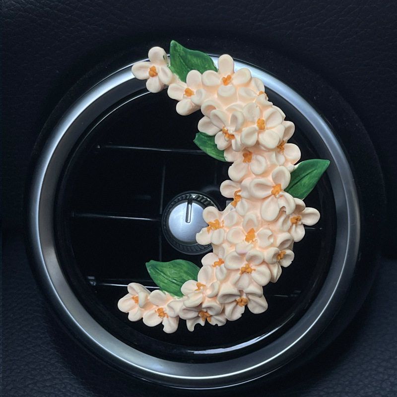 Osmanthus Rabbit Car Air Freshener Vent Decoration Perfume for Girls Car Interior Accessories Cute Aroma Diffuser Stone Fragrance