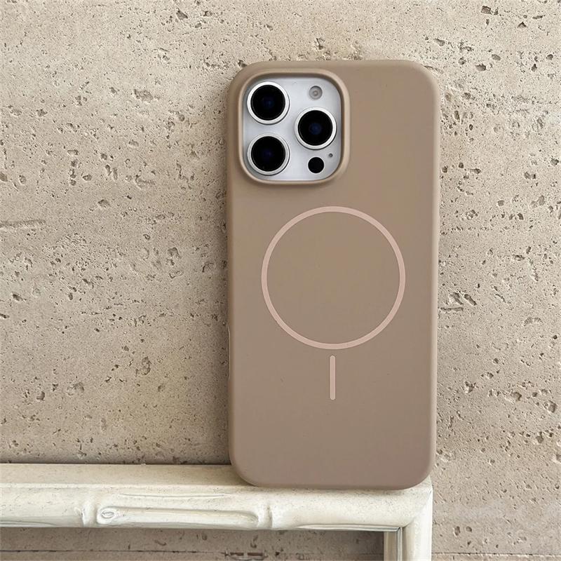 Luxury For iPhone 16 15 14 13 12 11 Pro Max Plus Liquid Silicone Case For Magsafe Magnetic Wireless Charging Soft Phone Cover