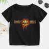 3T~9T Roll Band Gun N Roses Children's T-shirt Men's and Women's Pop Music Short Sleeve Top Children's Casual Wear