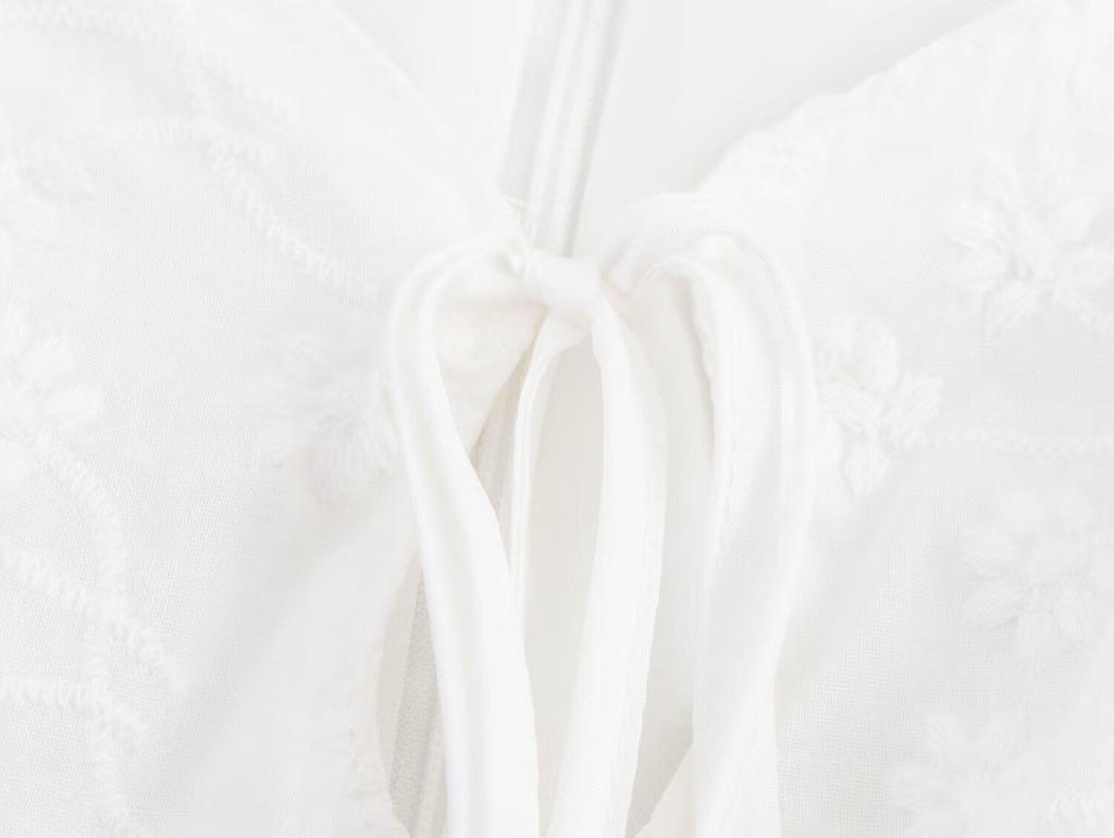 2025 Spring Women's European & American Style Lace-Up Lace Short Dress