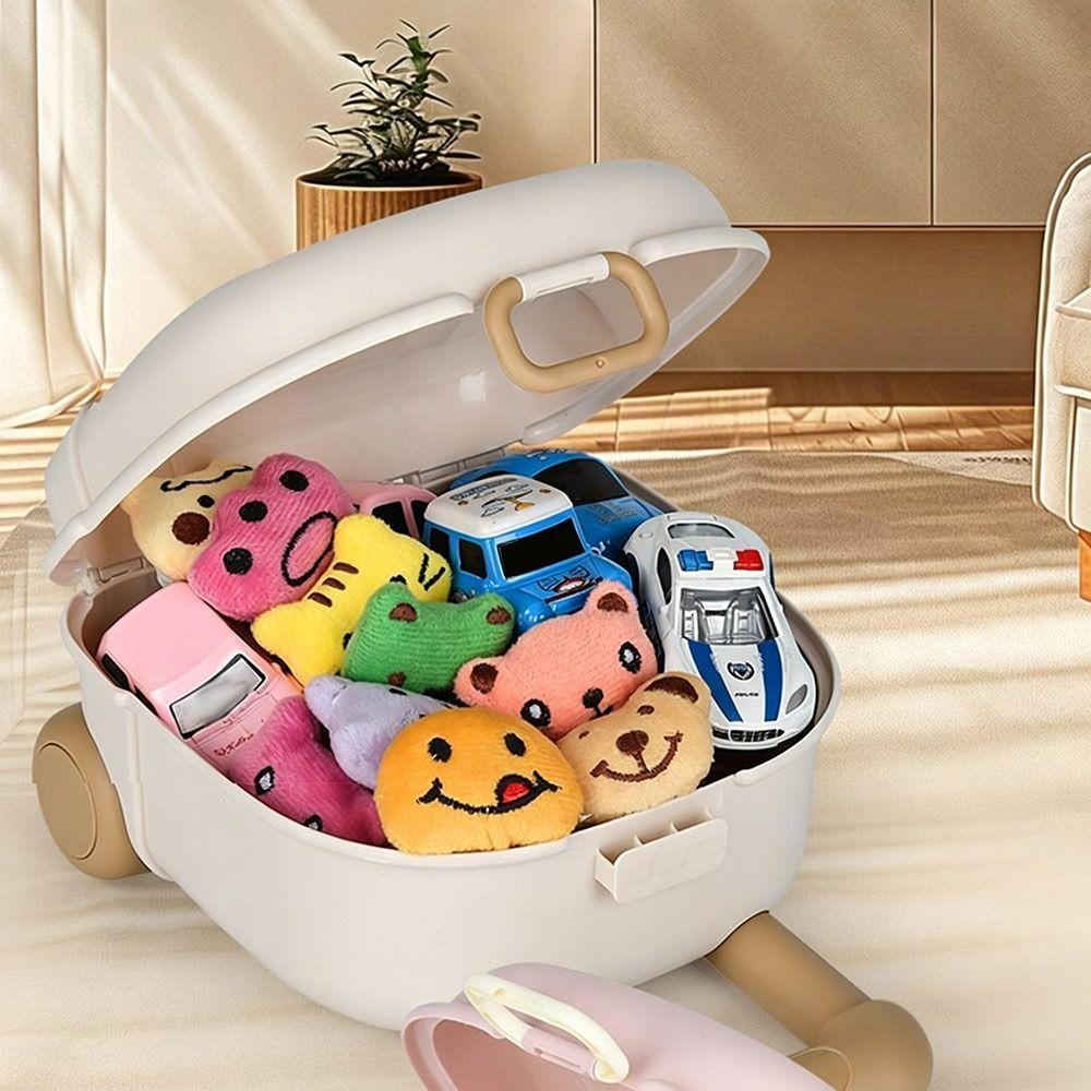 Rolling Wheel Rolling Storage Case Mini Toy Organizer Gifts Mini Luggage Box