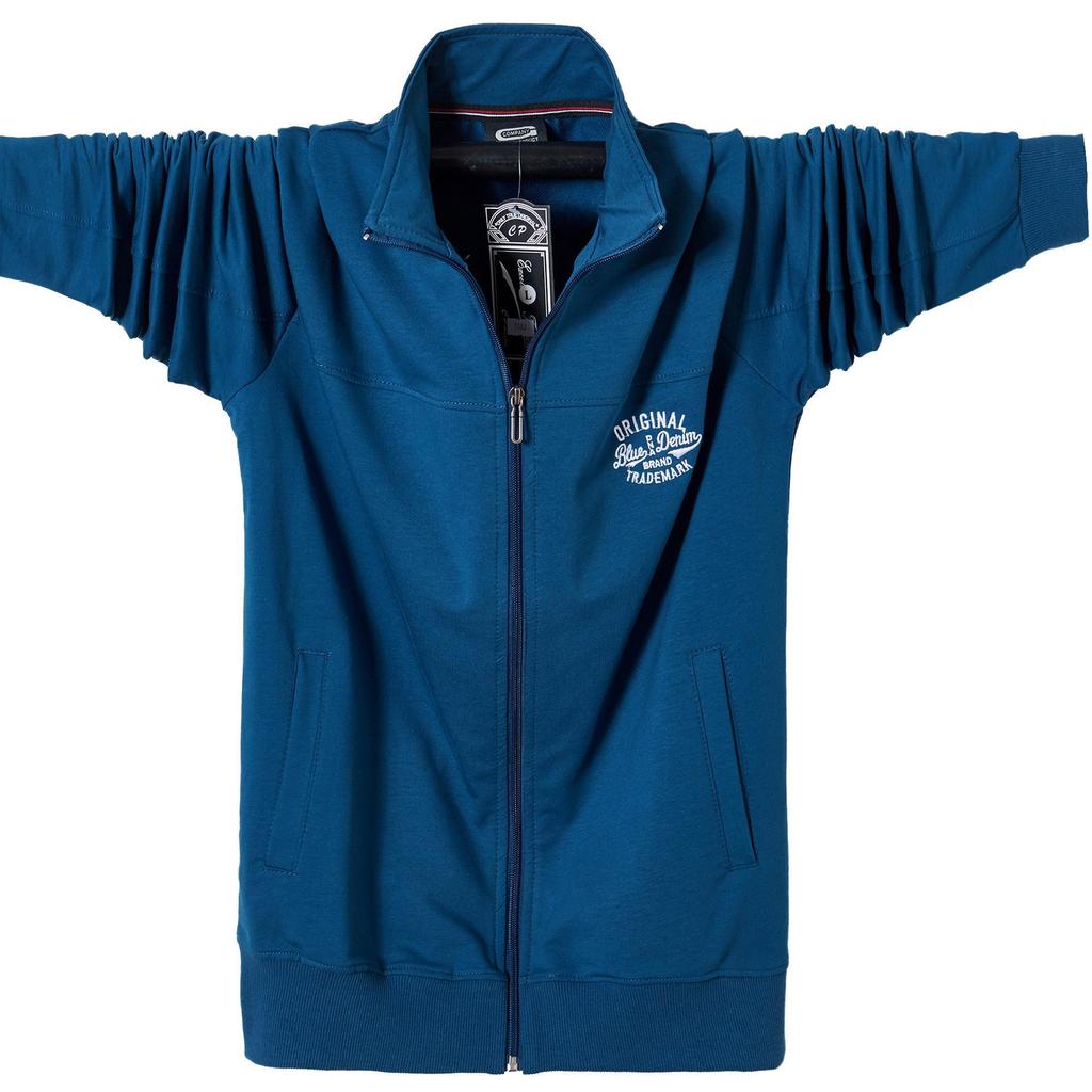 Men's Plus Size Zipper Sweatshirt Coat - 2024 Autumn/Winter Collection, Loose Thin Fit, Model 5083