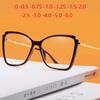 Big Frame Anti Blue Light Cat Eye Nearsighted Glasses Metal Minus Degree Prescription Eyeglasses Diopter 0 -0.5 -0.75 To -6.0