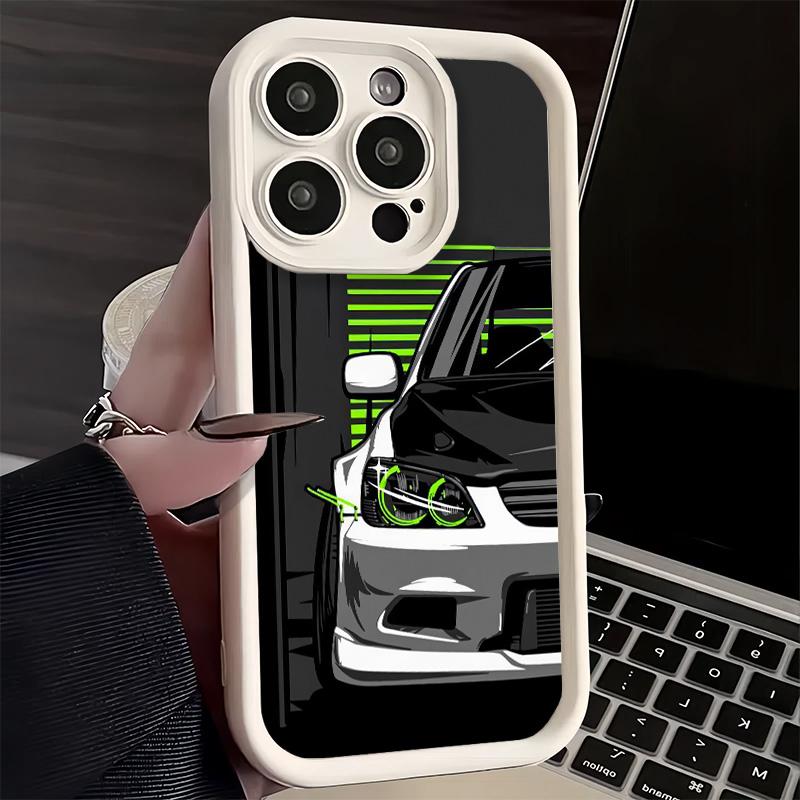 Чехол для телефона iPhone 17 Air 16E 15 16 Pro Max Простой чехол с узором японских спортивных автомобилей 14 Plus 13 12 Mini Мягкий силиконовый чехол