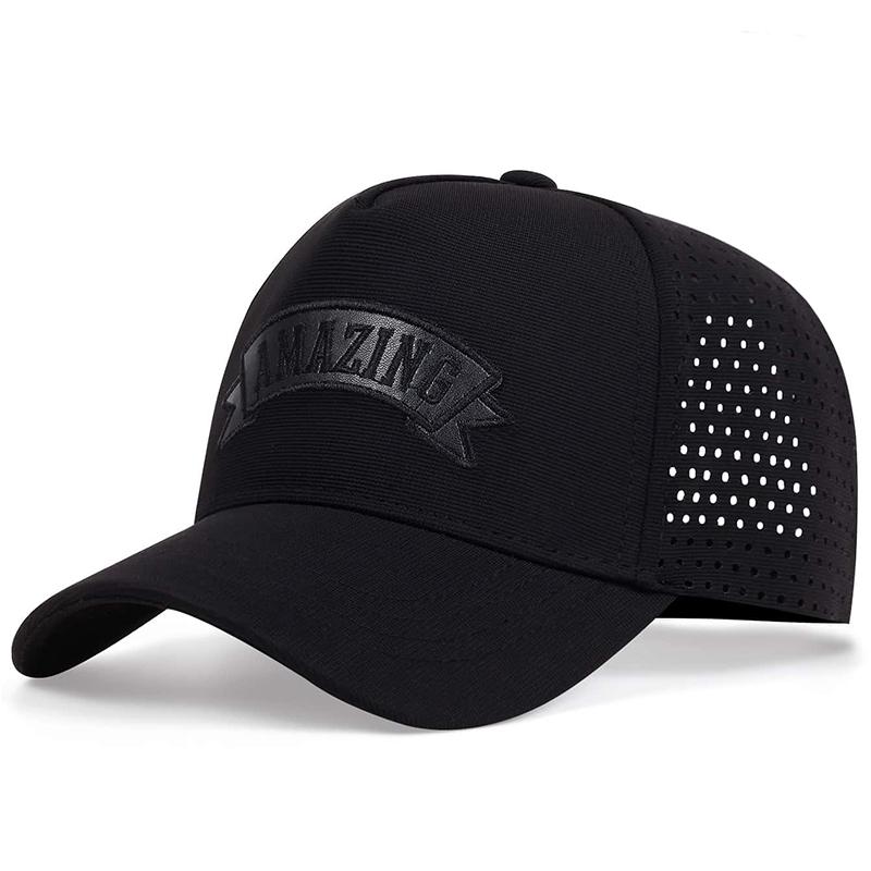 Бейсбольная кепка с надписью AMAZING Leather Label, сетчатая кепка в стиле хип-хоп, мужская дышащая солнцезащитная кепка, унисекс, кепка для походов