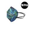 10pcs FFP2 Folding Disposable Color Dust Mask Respirator 5-Layer Filter Football For Polishing Daily Haze Safety Protection