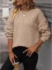 2024 Spring/Autumn Women's Plus Size Jacquard Round Neck Sweatshirt