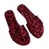 Ветер тапочки большого размера с леопардовым принтом на плоской подошве 2025 лето новые модные универсальные квадратные тапочки с одним словом женские