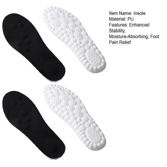 2 пары амортизирующих стелек для обуви, стельки из пены с памятью, дышащие вставки для кроссовок, стельки с поддержкой свода стопы для женщин и мужчин