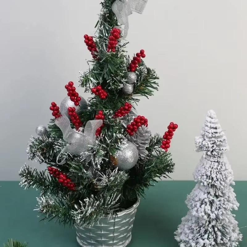 Realistic Artificial Red Holly Berry Branches Foam Christmas Berry Stems for Xmas Gift New Year Home Window Decoration
