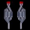 Plastic Air Lock Check Valve for Home Winemaking - One-way Fermentation Water Seal for Beer, Wine, and Yeast