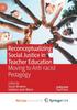 The Reconceptualizing Social Justice In Teacher Education : Moving To Anti-racist Pedagogy Book