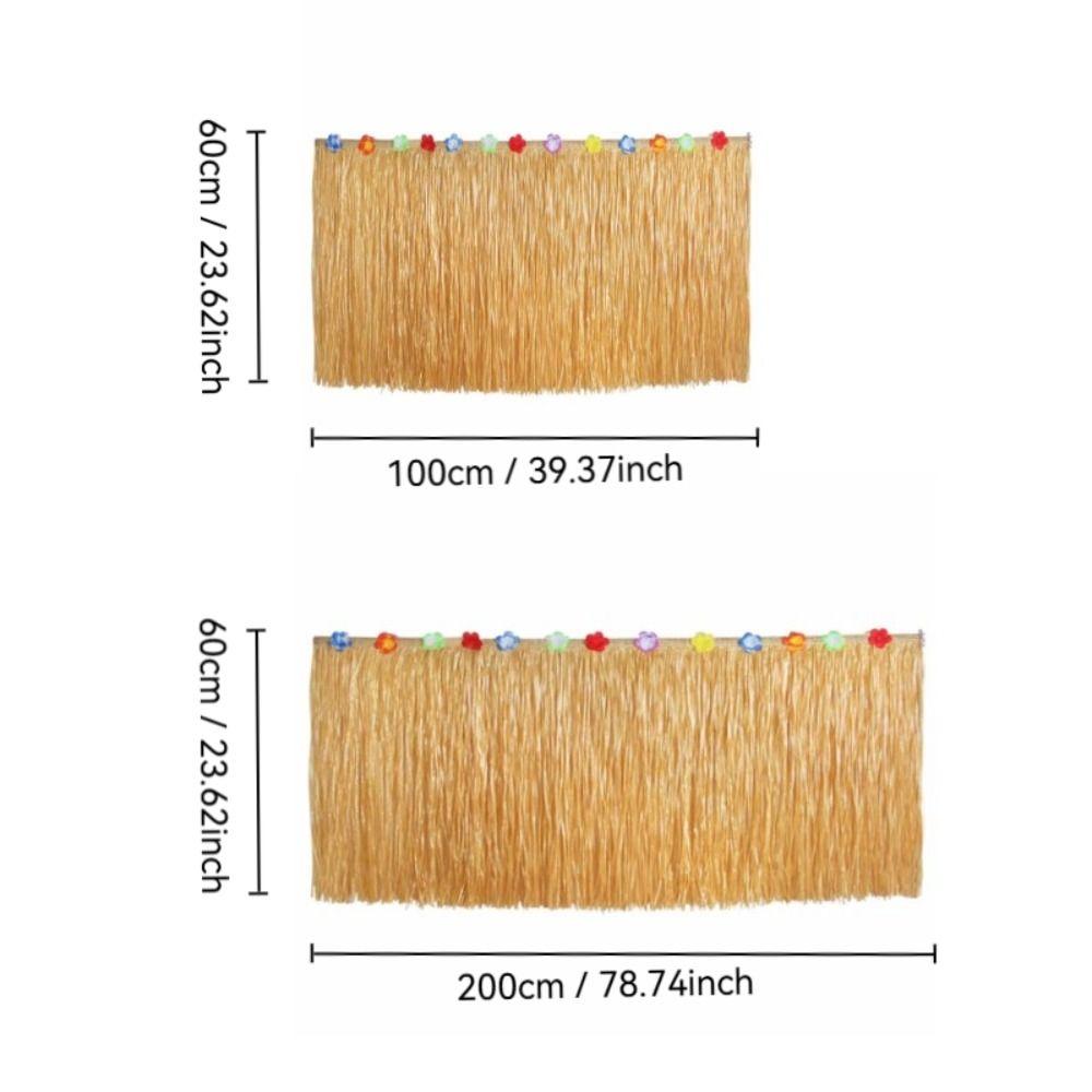 Party Decoration Grass Table Skirt Hawaii Themed Hawaiian Table Skirt Hawaii Party Tablecloth