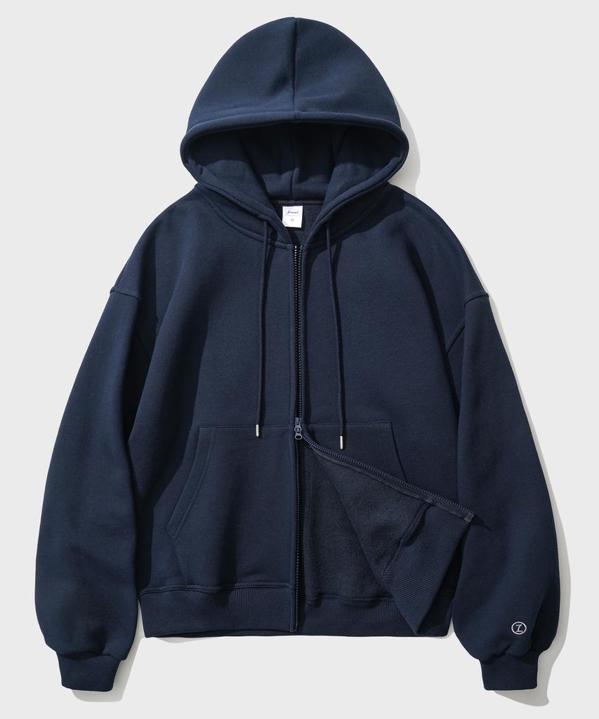 Двусторонний флисовый худи на молнии Jemut Rogue Oversized (6 стилей) Темно-синий Yhhd2462
