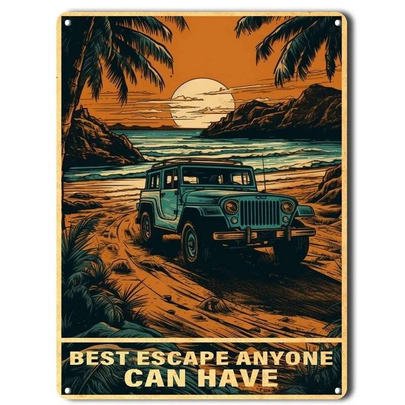 Винтажный пейзаж Гавайи Голландия Санторини Вениция Рим металлические жестяные вывески плакаты тарелка Настенный декор для баров мужская пещера кафе клубы