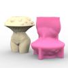 Silicone Vase Molds Flower Bottle Mold Mushroom Woman Shape Unique Flowerpot Molds Silicone Texture for Craft Vase