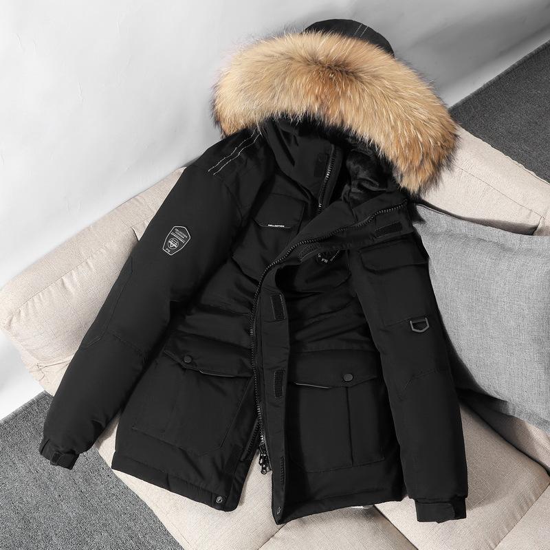 Мужская новая корейская пуховая куртка для бега, женская утолщенная зимняя куртка средней длины 2021, свободная пара, куртка Tide