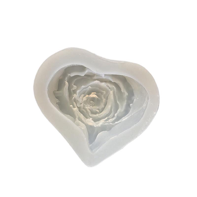 Rose Mold Diy Heart Shaped Roses Aromatherapy Candle Epoxy Resin Plaster Mould Soap Silicone Molds Party Festivals Gift Decor