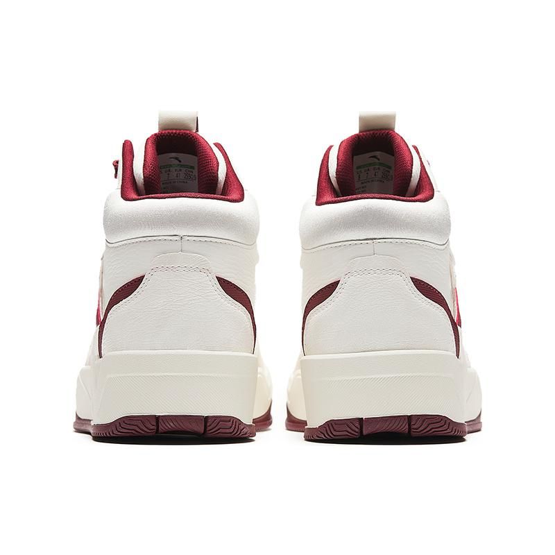 Anta Comfortable Versatile Shock Absorbing Durable High-Top Sneakers Men Sneakers White Red 912348081-4