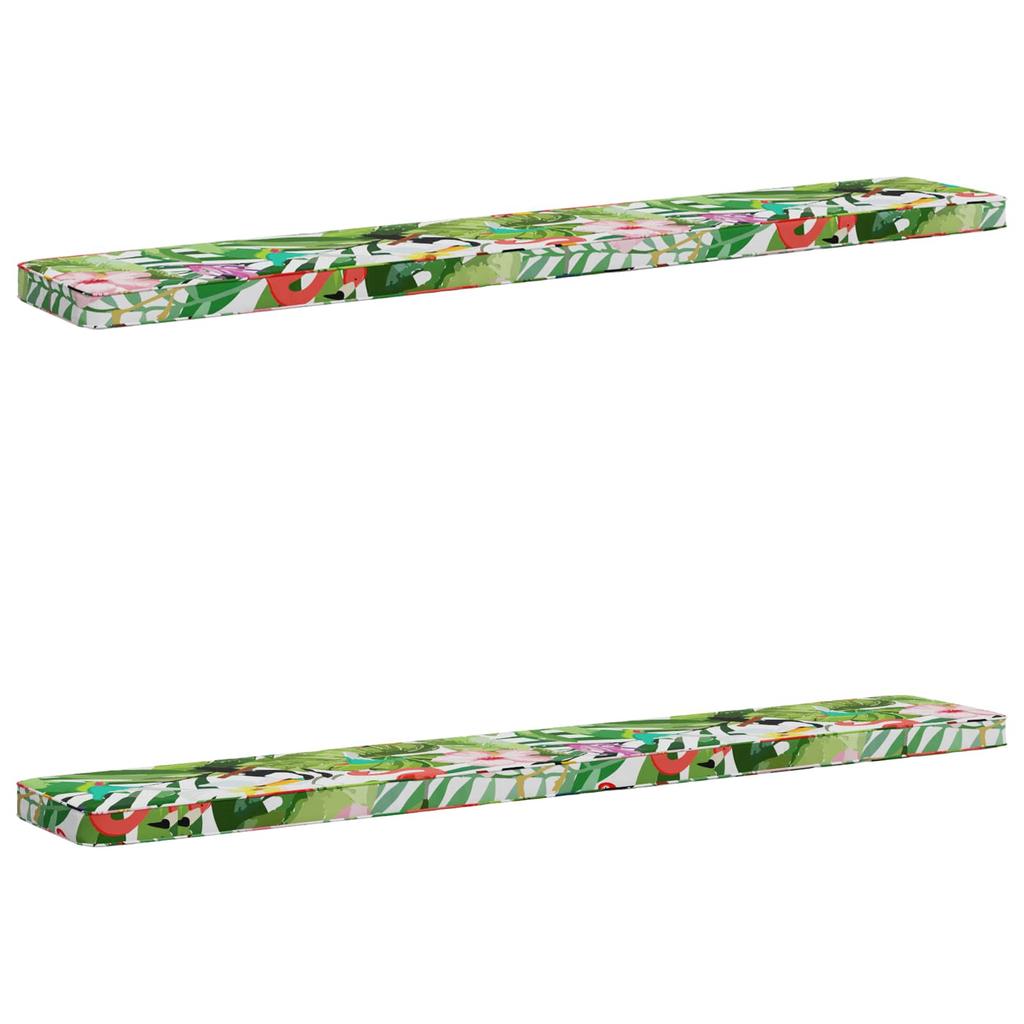 2 piece Bench Cushion VUGHT 2 pcs 100percent Polyester Multicolor