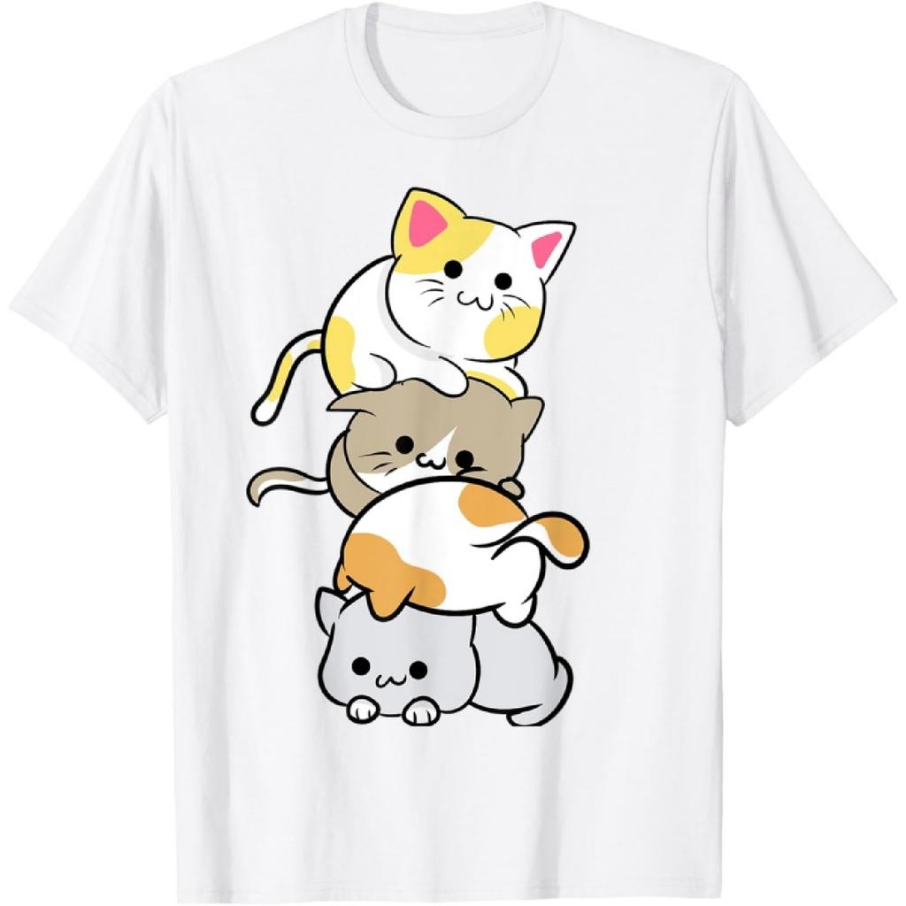 Cute Cats - Kitty Pile Anime Kawaii Neko Cute Cat T-Shirt