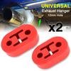 2Pcs Universal Car Polyurethane Exhaust Tail Pipe Mount Bracket Hanger Insulator Grommet Bushing Rod Support 11mm 2 Holes Repair