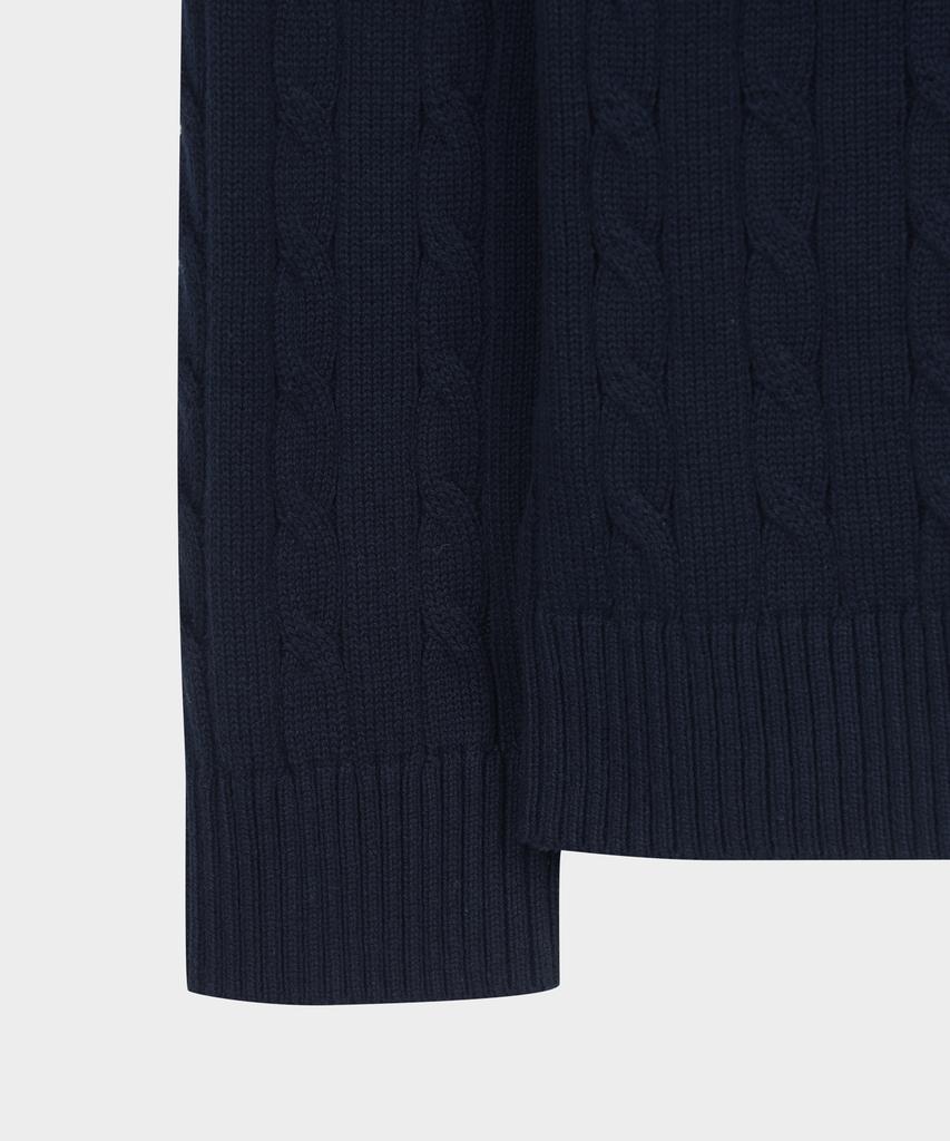 Хлопковый кардиган в косую вязку Brooks Brothers (Темно-синий) (Bbwcmbg101)