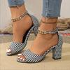 2025 New Summer High Heels Sandals Style Metal Buckle Roman Sandals Women Casual Fish Mouth Toe Sexy Comfortable Shoes Women