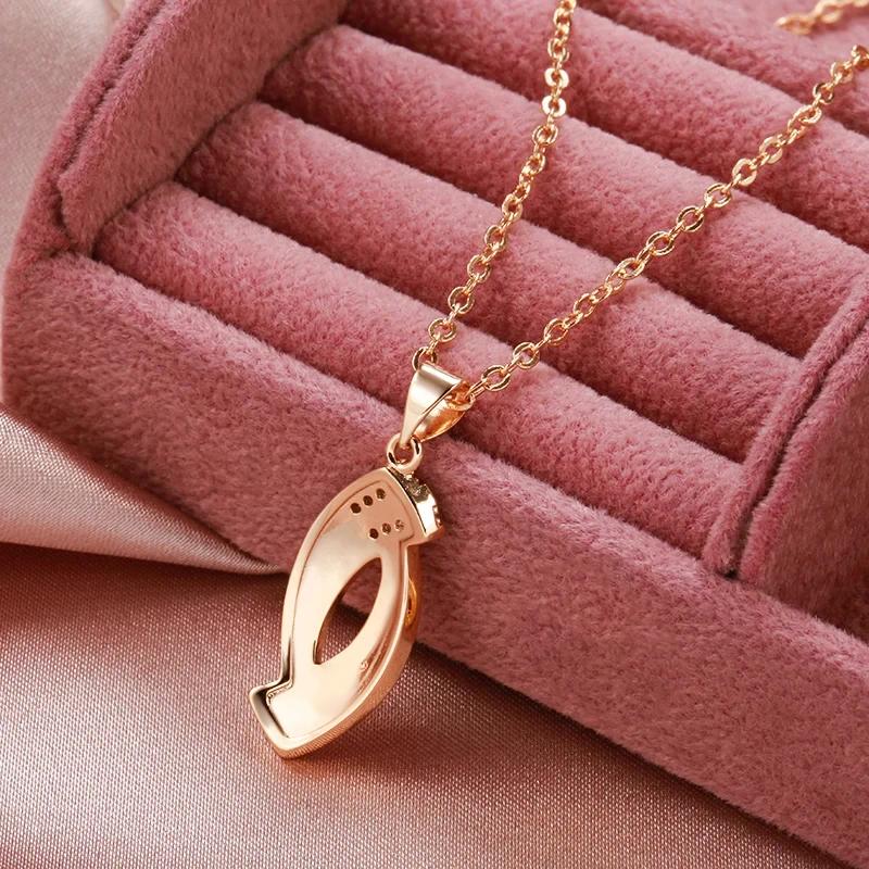 Двухслойное глянцевое ожерелье с геометрическим узором для женщин, минималистичные роскошные ювелирные изделия, аксессуары для вечеринок и повседневного использования