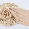 Women's Solid Color Pearl Chiffon Bubble Scarf, Long Silk Headscarf, 70x180cm, Middle Eastern Style