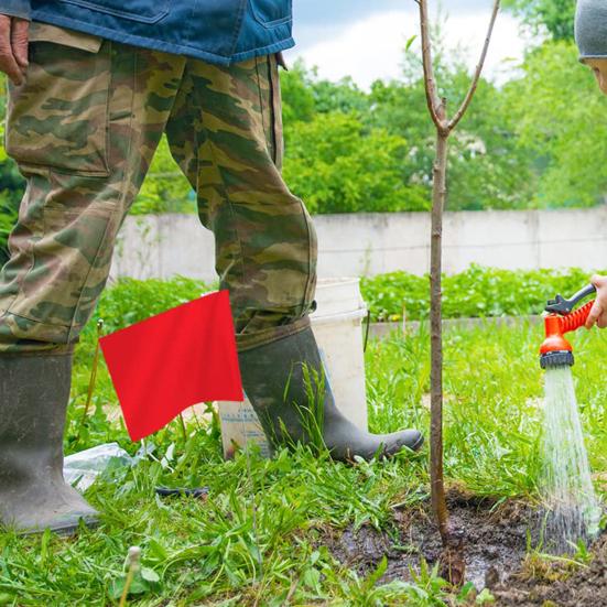 100 шт. Маркировочные флажки, маркеры для газонных флагов, водонепроницаемые, не выцветающие, широко используемые ПВХ, ландшафтные флаги, разбрызгивающие флаги