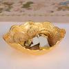 Golden Color Fruit Tray Clear Texture Zinc Alloy Parties Table Candy Bowl for Indoor