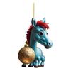 Очаровательное акриловое украшение на елку в виде лошади для рождественских семейных праздников