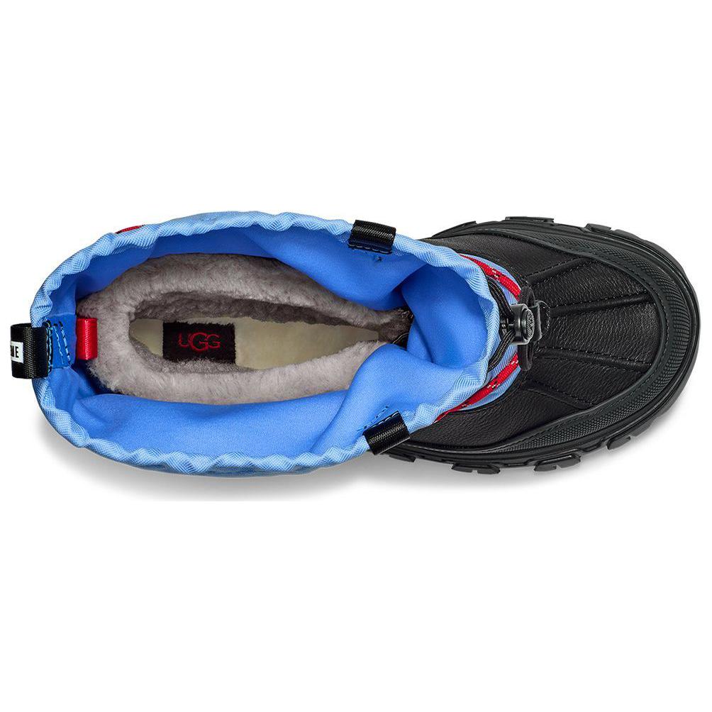 UGG Короткие уличные ботинки из коровьей кожи Женские Небесно-голубой/Черный 1161890-BKYB