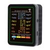 6-в-1 Монитор качества воздуха с обнаружением CO CO2 TVOC HCHO PM2.5 PM10, Инфракрасный датчик, Цветной ЖК-экран, Портативный, для дома