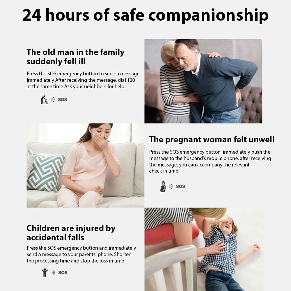 Беспроводной пейджер для лиц, осуществляющих уход, система вызова пожилых людей, кнопка экстренного оповещения SOS, портативная портативная система в один клик