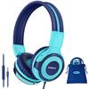 SIMOLIO Headphones Shared Port Microphone with Volume Limit for Wired Headphones with Stereo Plug for Switch Carry Pouch 902M Children's