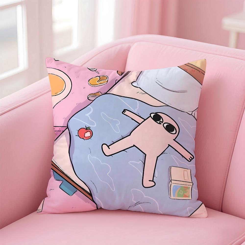 Cartoon Fun Funny Ketnipz Cute Cushion Cover Pillow Case Soft Skin Friendly Fabric Concealed Zipper