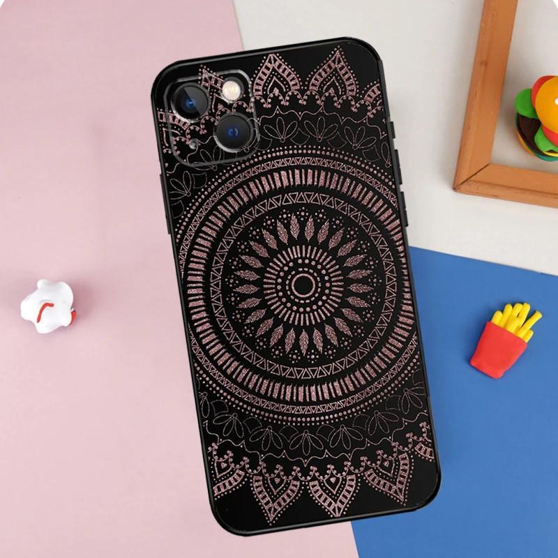 Чехол для мобильного телефона Apple Iphone15Pro Max Mandala, чехол для мобильного телефона Mandala окрашен и защищен от падения Huawei