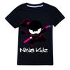 Ninja Kidz Малыш Дети Летние Хлопковые Футболки с Коротким Рукавом Детский Свитшот Мультяшные Подростковые Топы Мальчики Девочки Футболки Одежда