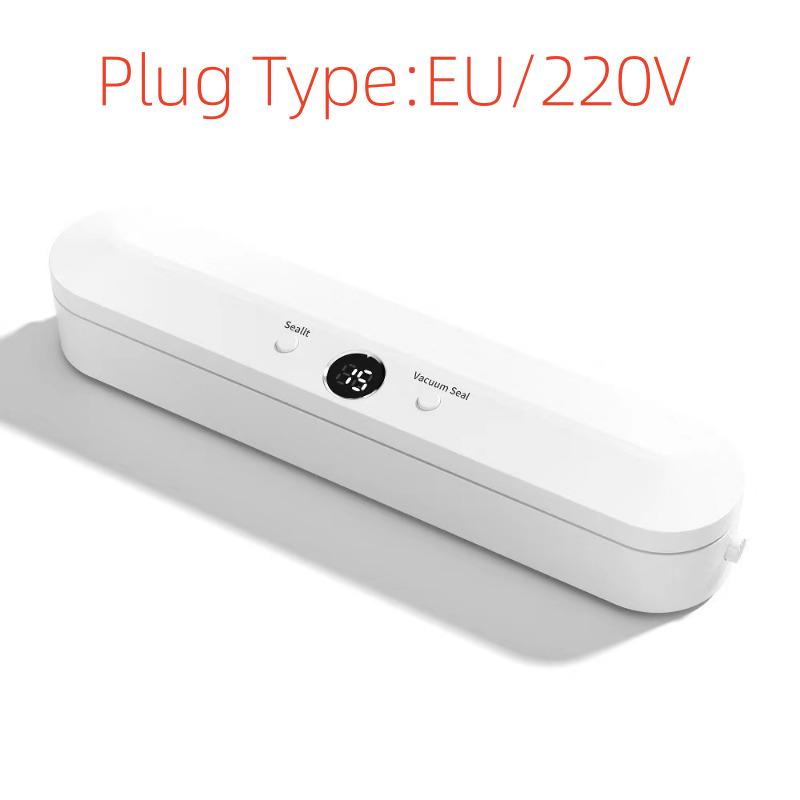 Вакуумный упаковщик для хранения продуктов питания, компактный, со светодиодными индикаторами и 10 карманами для запечатывания пленки Вакуумный упаковщик