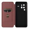For vivo X80 Pro 5G Carbon Fiber Texture PU Leather Stand Case Magnetic Auto-absorbed Folio Flip Phone Cover with Card Holder