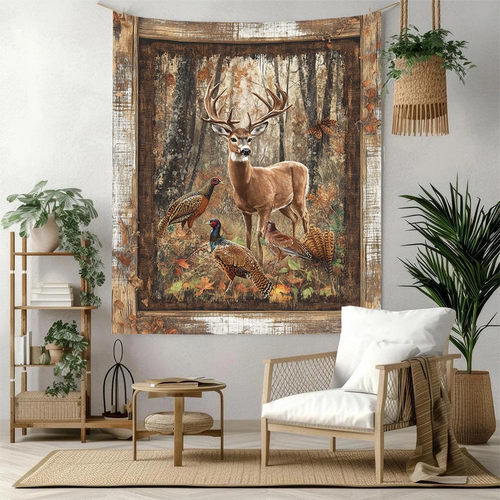 Deer Wall Decor Tapestry Art For Pet Memorial Birthdaywedding Party Backdrop Family Gift