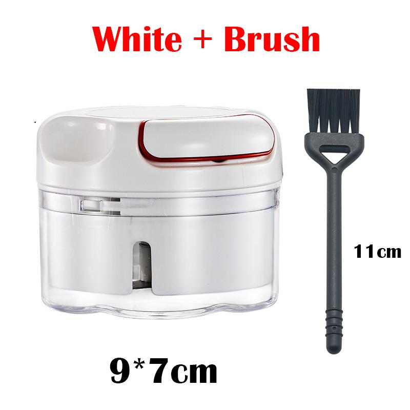 Мини чеснокодавилка Пюрированный чеснок Измельченный чеснок, раздавленный вручную Начинка для перемешивания Ручная дробилка со щеткой Инструменты для домашней кухни