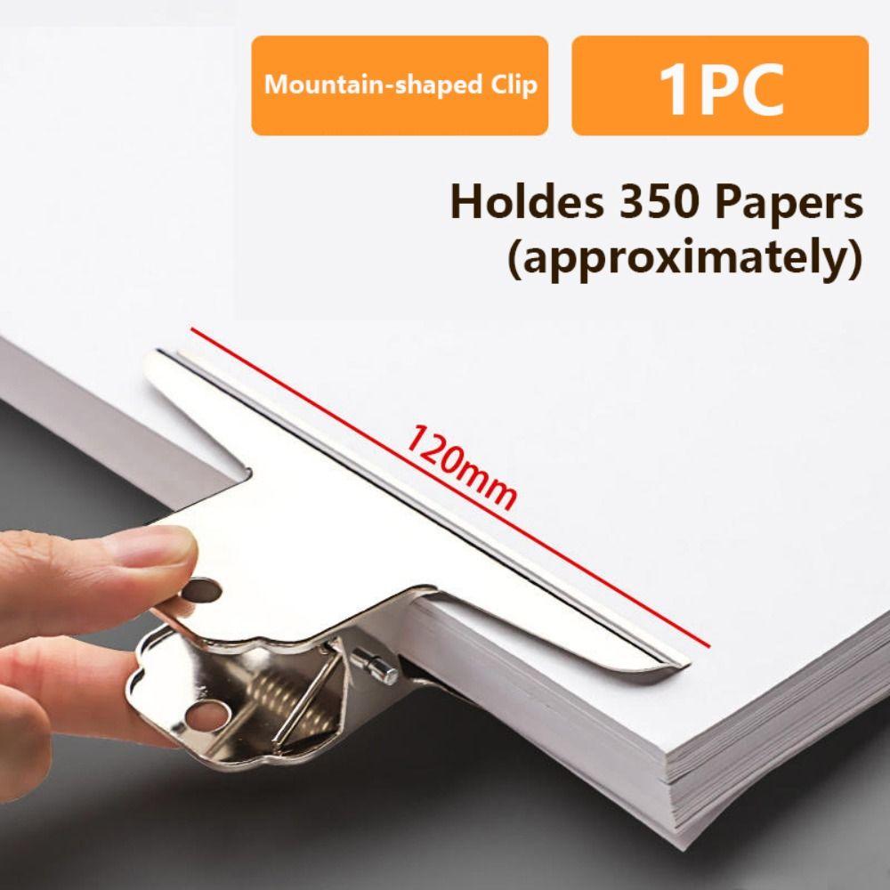 Universal Mountain Shaped Clip Stainless Steel Bill Clip Multifunctional Clamp  School Office