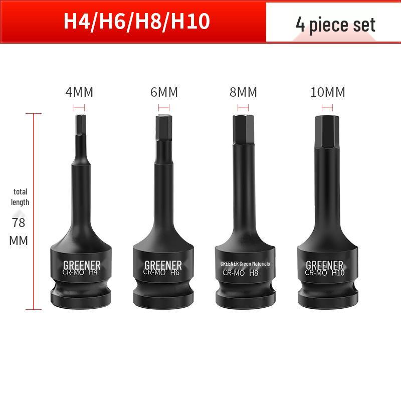 Набор пневматических торцевых ключей и отверток Green Forest 1/2 Hex